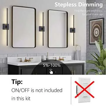 KARTOOSH Modern Dimmable Wall Sconces Set of Two