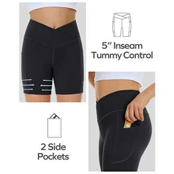 Ewedoos Girls Shorts with Pockets Volleyball Shorts Athletic Shorts for Teen Girls Preppy Shorts Spandex Dance Shorts Black