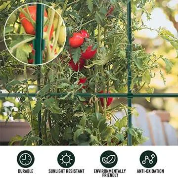 MAXPACE 125pcs Garden Stakes Kit: Includes 40 Sets of Fiberglass Plant Sticks Supports & Accessories for DIY 4ft, 5ft, 6ft, 7ft Stakes for Tomato, Vegetables, Indoor & Outdoor Gardening Supplies