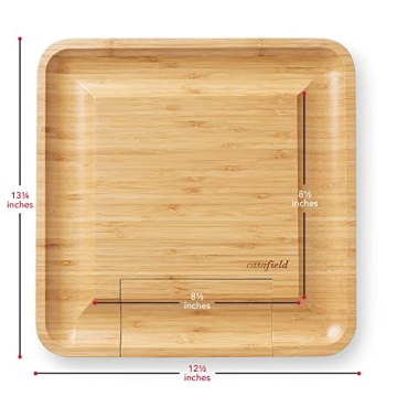 Casafield Bamboo Cheese Board and Knife Gift Set, Wooden Charcuterie Board Meat and Cheese Platter for Entertaining, Housewarming, Birthday, Wedding