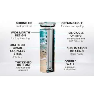 Personalized 20oz Beach Tumbler | Custom Insulated Travel Cup