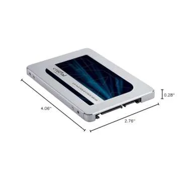 Crucial MX500 1TB SSD - Fast & Secure Storage Solution