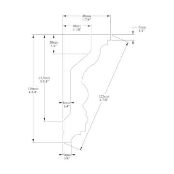 Orac Decor | High Density Polyurethane Crown Moulding | Primed White | 7-4/8in Face x 78in Long