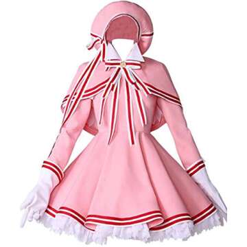 Poetic Walk Anime Pink Dress Cosplay Maid Lolita Costume