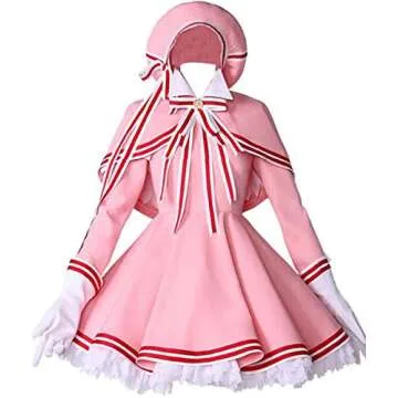 Poetic Walk Anime Pink Dress Cosplay Maid Lolita Costume