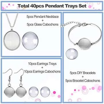 GOLESMIY 40pcs Jewelry Set for Creative DIY Crafts