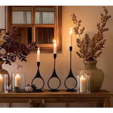 Elegant Remenna Metal Candle Holders Set for Any Occasion