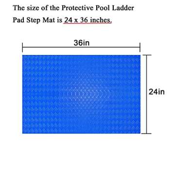 SKARUMMER Swimming Pool Ladder Mat - Protective Pool Ladder Pad Step Mat with Non-Slip Texture, Blue...