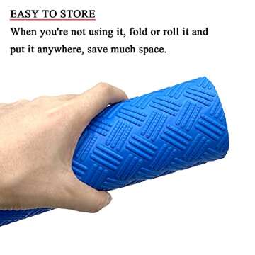 SKARUMMER Swimming Pool Ladder Mat - Protective Pool Ladder Pad Step Mat with Non-Slip Texture, Blue Medium Pool Step Mat, Pool Liner Protection Mat (36 X 24 inch)