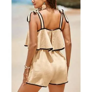 Stylish Cicy Bell Womens Sleeveless Romper for Summer