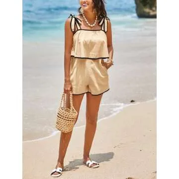 Stylish Cicy Bell Womens Sleeveless Romper for Summer