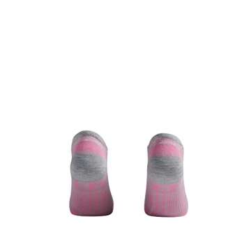 Wrightsock Eco Run Tab Socks | Guaranteed Blister Free | Breathable| Men | Women, Grey/Pink, Medium