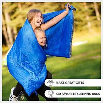 Lightweight Red Sleeping Bag by RevalCamp. Indoor & Outdoor use. Great for Kids, Teens & Adults. Ultra Light and Compact Bags are Perfect for Hiking, Backpacking, Camping & Travel.
