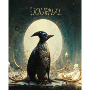 JOURNAL NOTEBOOK MOON PEGUIN: COLLEGE RULED JOURNAL FOR ANIMAL LOVERS! GREAT GIFT IDEA