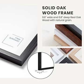 Stylish 20x20 Black Solid Oak Picture Frame for Any Occasion