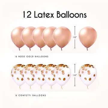 EpiqueOne Rose Gold Party Decoration Kit 36 Pieces