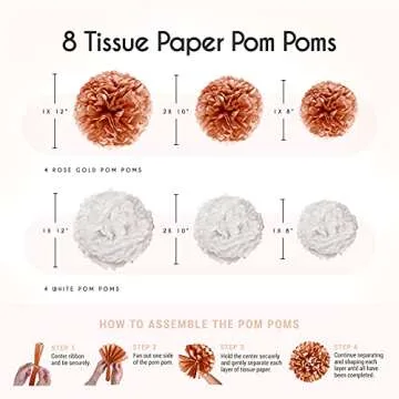 EpiqueOne Rose Gold Party Decoration Kit 36 Pieces