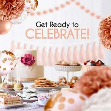 EpiqueOne Rose Gold Party Decoration Kit 36 Pieces