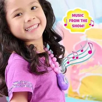 Disney Junior Ariel Ocean Glow Necklace with Lights and Sounds, Dress Up and Pretend Play, Kids Toys for Ages 3 Up by Just Play