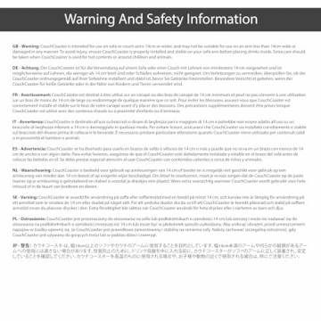 HIT PRODUCTS CouchCoaster - Original & Patented Armrest Couch Cup Holder, Jet Black - A Weighted, Silicone, Anti Slip Coaster Stops Spills On Your Sofa, Armchair Or Recliner & Keeps Drinks in Reach