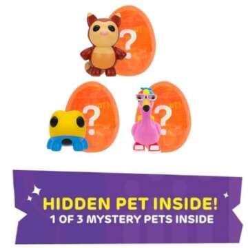 Adopt Me! Pets Multipack Tropical Time - Mystery Pets & Virtual Item Codes for Kids Ages 6+
