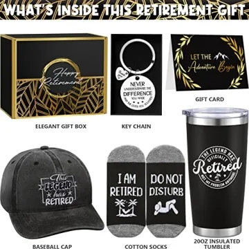 Top Retirement Gift Set for Men - Wine Tumbler & Cap