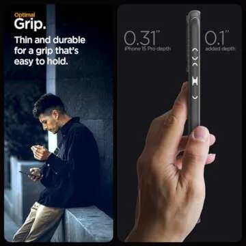 Spigen Mag Armor MagFit Designed for iPhone 15 Pro Case (2023) [Military-Grade Protection] Compatible with MagSafe - Matte Black