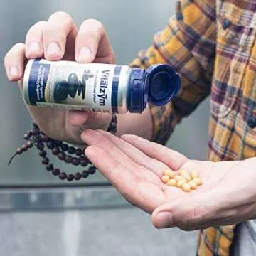 VITÄLZYM Proteolytic Systemic Enzymes Liquid Gel Capsules with Serrapeptase, Immune and Joint Support, Natural Ache Relief Plus Fertility Supplement (180 Capsules)