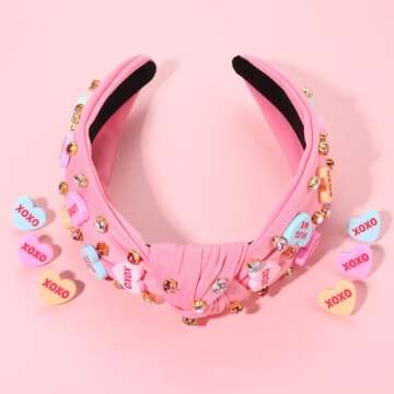 Charming Valentine's Day Headband for Women - XOXO Heart Design