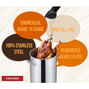 Concord Stainless Steel Deluxe Turkey Fryer Kit with Titan Burner