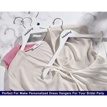 Amber Home 10 Pack White Wooden Hangers, White Wood Shirt Hangers with Notches for Dress, Clothes Hangers for Jacket, Coat, Bridal (White, 10)