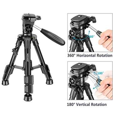 Neewer Mini Camera Tripod 24 Inches Portable Travel Tripod