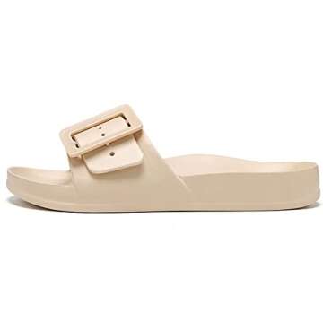 L LOUIT Cloud Slides for Women with Arch Support Pillow Soft Recovery Sandals Lightweight Summer Bea...