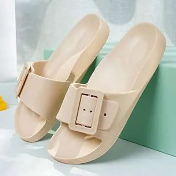 LLOUBIT Women's Cloud Slides with Arch Support Lightweight