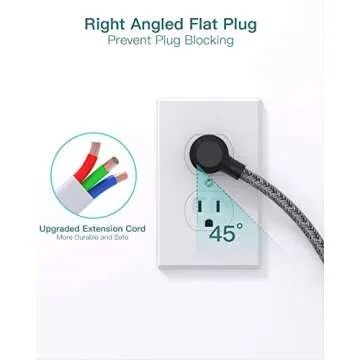 Power Strip Surge Protector, Addtam 6 Outlets and 3 USB Ports 5Ft Long Extension Cord, Flat Plug Overload Surge Protection Outlet Strip, Wall Mount for Home, Office and More, ETL Listed Black