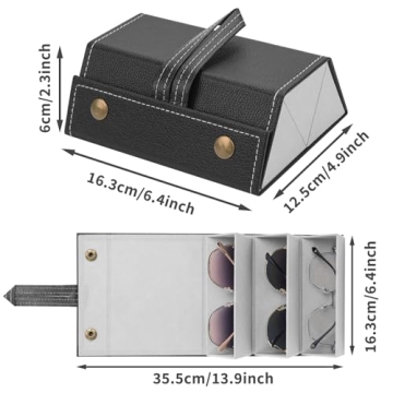 Aubeco Travel Sunglasses Organizer for Stylish Storage