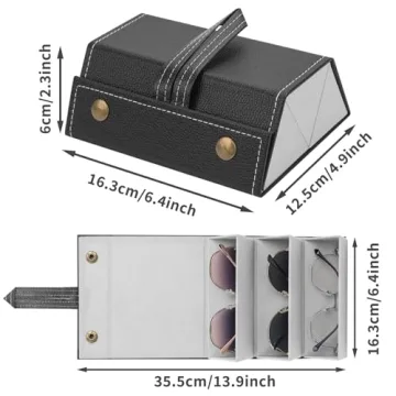 Aubeco Travel Sunglasses Organizer for Stylish Storage