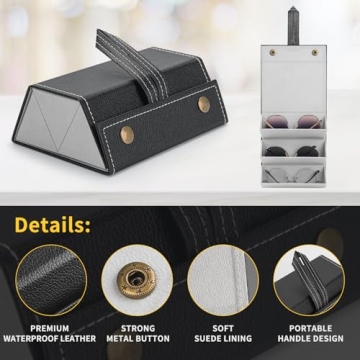 Aubeco Travel Sunglasses Organizer for Stylish Storage