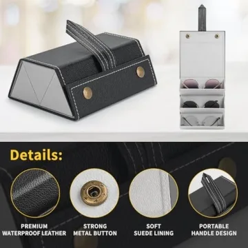 Aubeco Travel Sunglasses Organizer for Stylish Storage