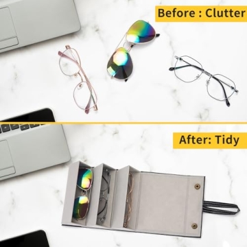 Aubeco Travel Sunglasses Organizer for Stylish Storage