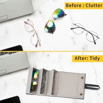 Aubeco Travel Sunglasses Organizer for Stylish Storage