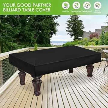 Rareidel Pool Table Cover 7 Feet, Light Weight Farbric Billiard Table Covers, Waterproof & Dustproof Air Hockey Table Cover, Black (7FT)
