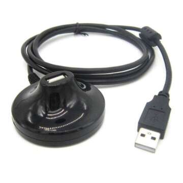 BSHTU USB Dock Station USB 2.0 Cable Extension Cradle Desktop Addition for Docking Fan LEDs Mouse Keyboard