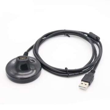 BSHTU USB Dock Station USB 2.0 Cable Extension Cradle Desktop Addition for Docking Fan LEDs Mouse Keyboard