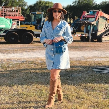 Stylish VOMIRA Knee High Cowboy Boots for Women