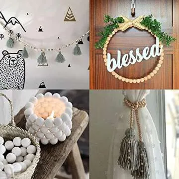 UOONY 800pcs Wooden Beads - Versatile Sizes for Crafts