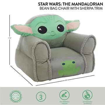 Star Wars Grogu Bean Bag Chair for Toddlers | Cozy & Fun