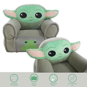 Star Wars Grogu Bean Bag Chair for Toddlers | Cozy & Fun