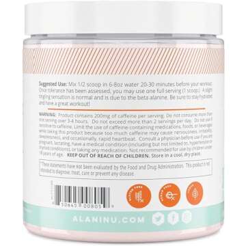 Alani Nu Pre Workout Powder Rainbow Candy | Amino Energy Boost | Endurance Supplement | Sugar Free | 200mg Caffeine | L-Theanine, Beta-Alanine, Citrulline | 30 Servings