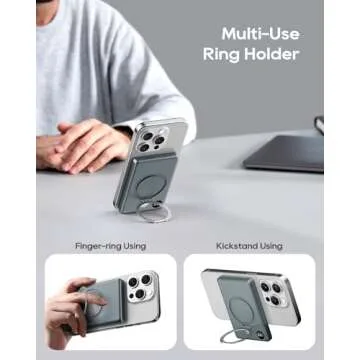 Anyzoo for MagSafe Battery Pack 10000mAh, 20W Ultra Slim Wireless Portable Phone Charger with LED Di...